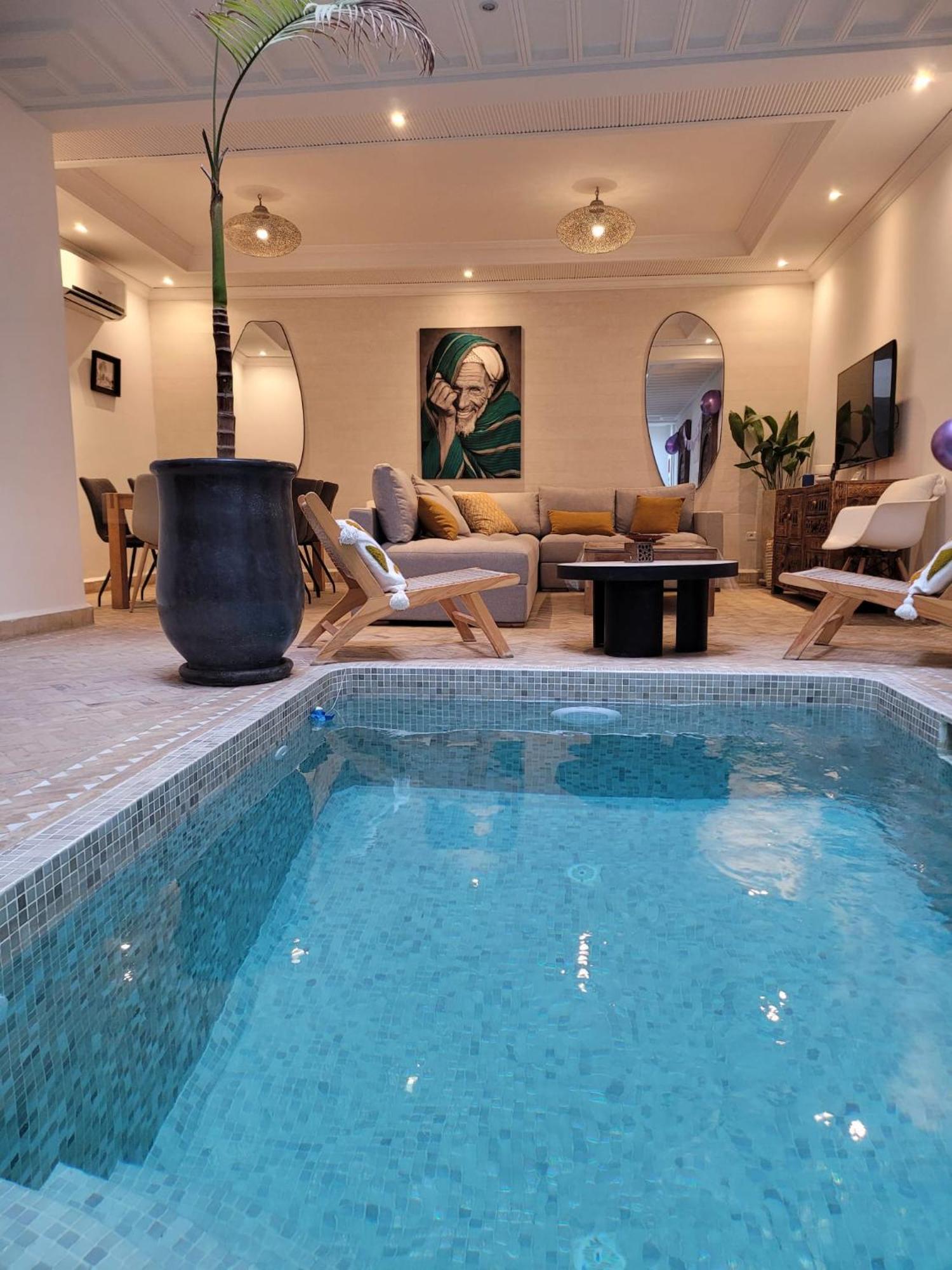 Riad Melilo Avec Piscine Chauffee Marrakesh Extérieur photo