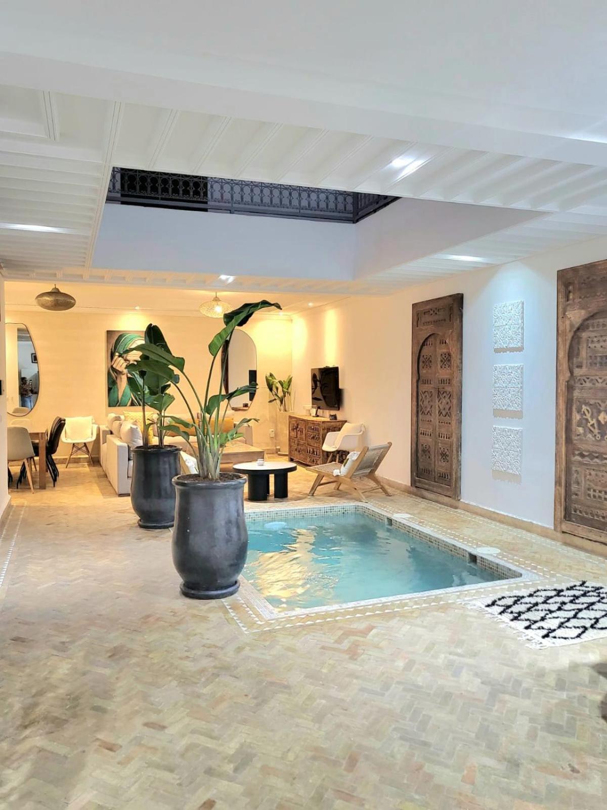 Riad Melilo Avec Piscine Chauffee Marrakesh Extérieur photo
