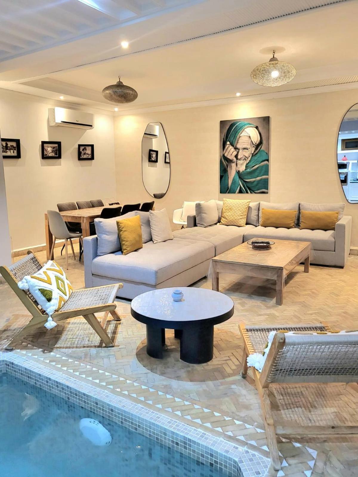 Riad Melilo Avec Piscine Chauffee Marrakesh Extérieur photo